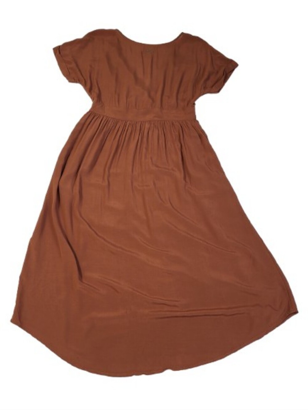 The Normal Brand Button Down Midi Dress Rust Brown NWOT Breezy Size Medium - Picture 2 of 7